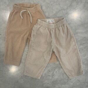 Zara Kids/Baby Pants - Tan and Cream BUNDLE